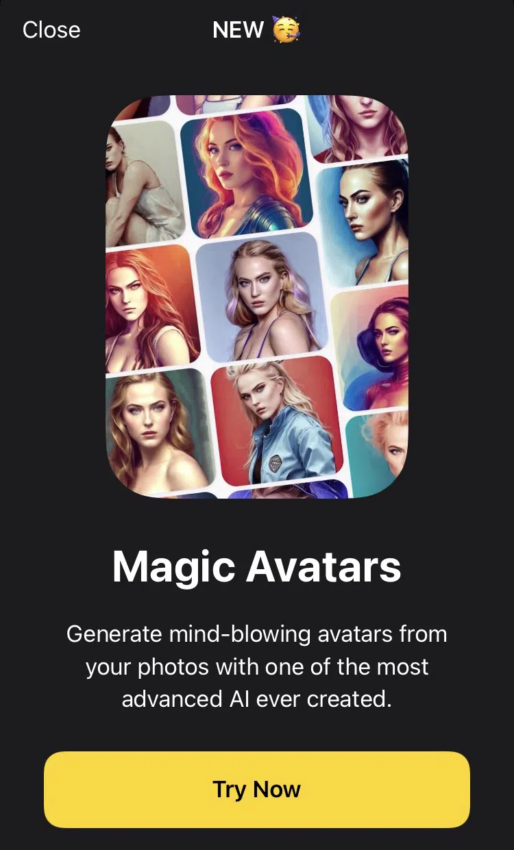 ฟีเจอร์ Magic Avatars ของแอพลิเคชัน Lensa Ai