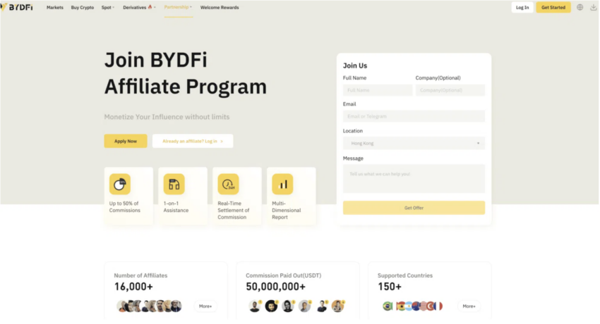 BYDFi review and affiliate: BYDFi